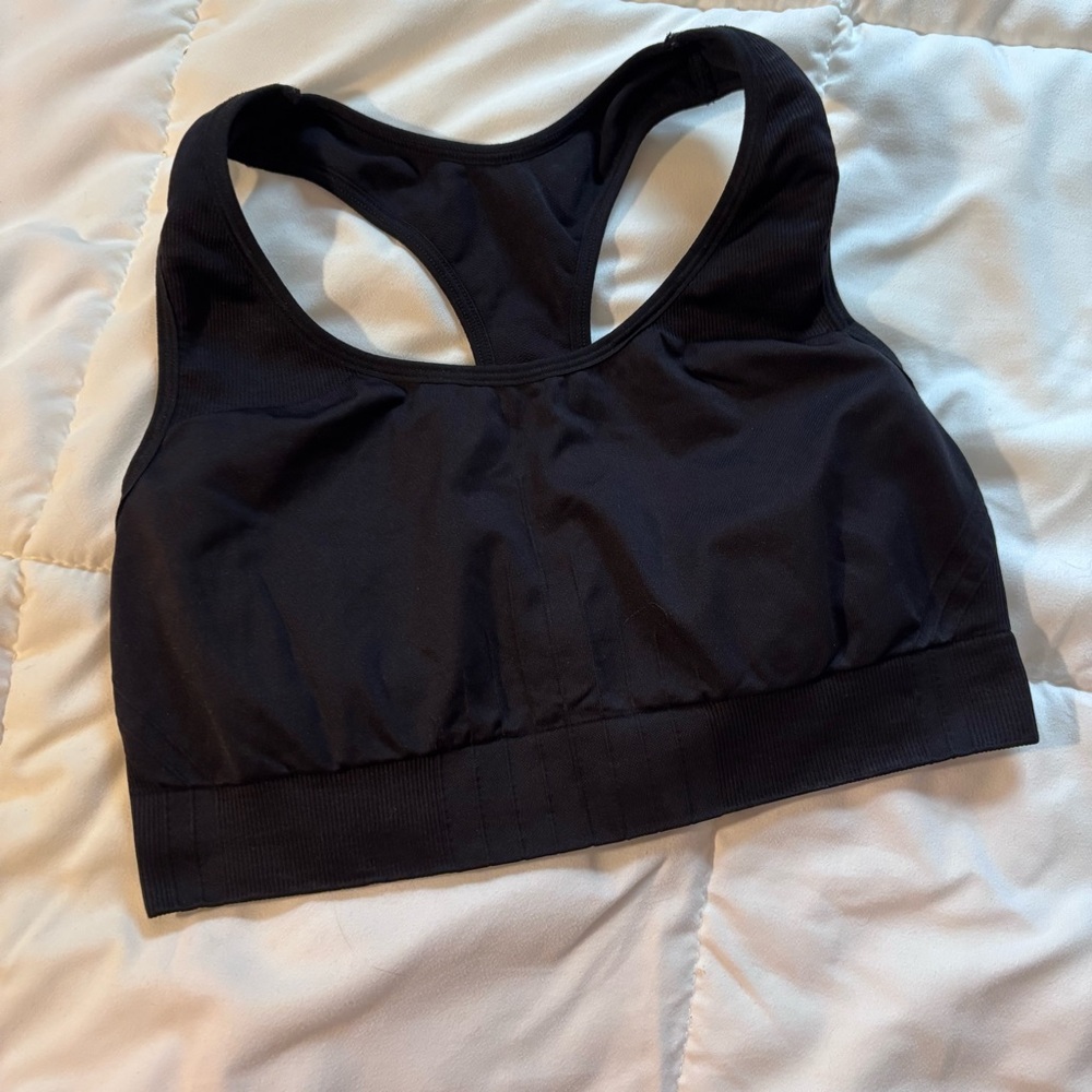 Champion Women's Black racerback activewear Sports Bra Size LG